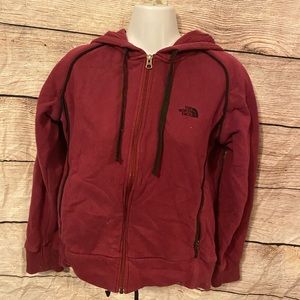Maroon North Face Zip Up Hoodie